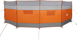 vidaXL - Windscherm - camping - waterdicht - 510x153 - cm - grijs - en - oranje