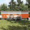 vidaXL - Windscherm - camping - waterdicht - 510x153 - cm - grijs - en - oranje