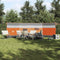 vidaXL - Windscherm - camping - waterdicht - 510x153 - cm - grijs - en - oranje