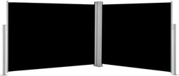 vidaXL - Windscherm - uittrekbaar - 100x1000 - cm - zwart