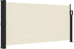vidaXL - Windscherm - uittrekbaar - 100x300 - cm - crèmekleurig