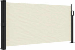 vidaXL - Windscherm - uittrekbaar - 100x500 - cm - crèmekleurig