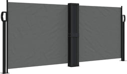 vidaXL - Windscherm - uittrekbaar - 100x600 - cm - antraciet