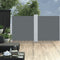vidaXL - Windscherm - uittrekbaar - 100x600 - cm - antraciet