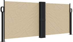 vidaXL - Windscherm - uittrekbaar - 100x600 - cm - beige
