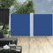 vidaXL - Windscherm - uittrekbaar - 100x600 - cm - blauw