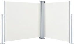 vidaXL - Windscherm - uittrekbaar - 100x600 - cm - crème