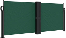 vidaXL - Windscherm - uittrekbaar - 100x600 - cm - donkergroen