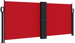 vidaXL - Windscherm - uittrekbaar - 100x600 - cm - rood