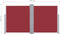 vidaXL - Windscherm - uittrekbaar - 100x600 - cm - rood