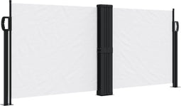 vidaXL - Windscherm - uittrekbaar - 100x600 - cm - wit