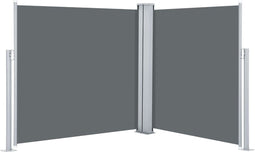 vidaXL - Windscherm - uittrekbaar - 117x600 - cm - antracietkleurig