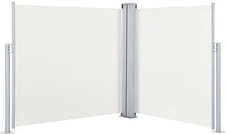 vidaXL - Windscherm - uittrekbaar - 117x600 - cm - crèmekleurig