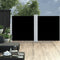 vidaXL - Windscherm - uittrekbaar - 117x600 - cm - zwart