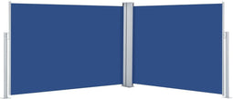 vidaXL - Windscherm - uittrekbaar - 120x1000 - cm - blauw