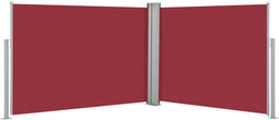 vidaXL - Windscherm - uittrekbaar - 120x1000 - cm - rood