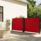 vidaXL - Windscherm - uittrekbaar - 120x1000 - cm - rood