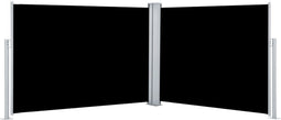 vidaXL - Windscherm - uittrekbaar - 120x1000 - cm - zwart