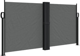 vidaXL - Windscherm - uittrekbaar - 120x1200 - cm - antracietkleurig
