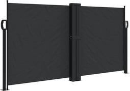 vidaXL - Windscherm - uittrekbaar - 120x1200 - cm - zwart