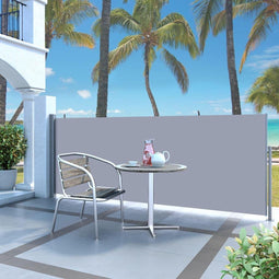 vidaXL - Windscherm - uittrekbaar - 120x300 - cm - crème