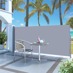 vidaXL - Windscherm - uittrekbaar - 120x300 - cm - grijs