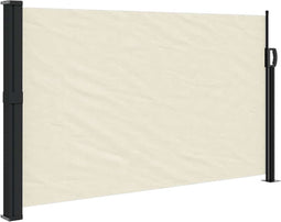 vidaXL - Windscherm - uittrekbaar - 120x500 - cm - crèmekleurig