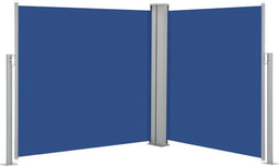 vidaXL - Windscherm - uittrekbaar - 120x600 - cm - blauw