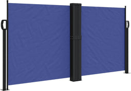 vidaXL - Windscherm - uittrekbaar - 120x600 - cm - blauw
