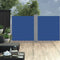 vidaXL - Windscherm - uittrekbaar - 120x600 - cm - blauw