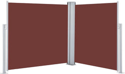 vidaXL - Windscherm - uittrekbaar - 120x600 - cm - bruin