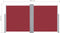 vidaXL - Windscherm - uittrekbaar - 120x600 - cm - rood