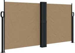 vidaXL - Windscherm - uittrekbaar - 120x600 - cm - taupe
