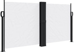 vidaXL - Windscherm - uittrekbaar - 120x600 - cm - wit