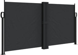 vidaXL - Windscherm - uittrekbaar - 120x600 - cm - zwart