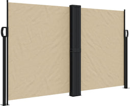vidaXL - Windscherm - uittrekbaar - 140x1000 - cm - beige