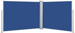 vidaXL - Windscherm - uittrekbaar - 140x1000 - cm - blauw