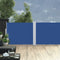 vidaXL - Windscherm - uittrekbaar - 140x1000 - cm - blauw