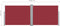 vidaXL - Windscherm - uittrekbaar - 140x1000 - cm - rood