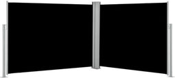 vidaXL - Windscherm - uittrekbaar - 140x1000 - cm - zwart