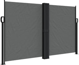 vidaXL - Windscherm - uittrekbaar - 140x1200 - cm - antracietkleurig