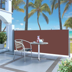 vidaXL - Windscherm - uittrekbaar - 140x300 - cm - bruin