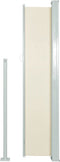 vidaXL - Windscherm - uittrekbaar - 140x300 - cm - crèmekleurig
