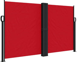 vidaXL - Windscherm - uittrekbaar - 140x600 - cm - rood