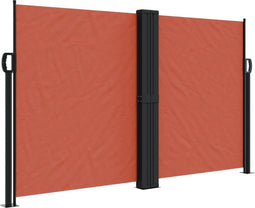 vidaXL - Windscherm - uittrekbaar - 140x600 - cm - terracotta