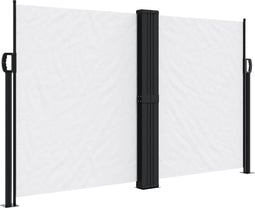 vidaXL - Windscherm - uittrekbaar - 140x600 - cm - wit