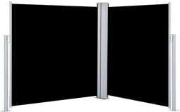 vidaXL - Windscherm - uittrekbaar - 140x600 - cm - zwart