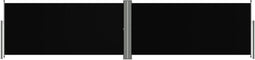 vidaXL - Windscherm - uittrekbaar - 140x600 - cm - zwart
