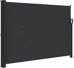 vidaXL - Windscherm - uittrekbaar - 140x600 - cm - zwart