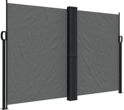 vidaXL - Windscherm - uittrekbaar - 160x1000 - cm - antracietkleurig